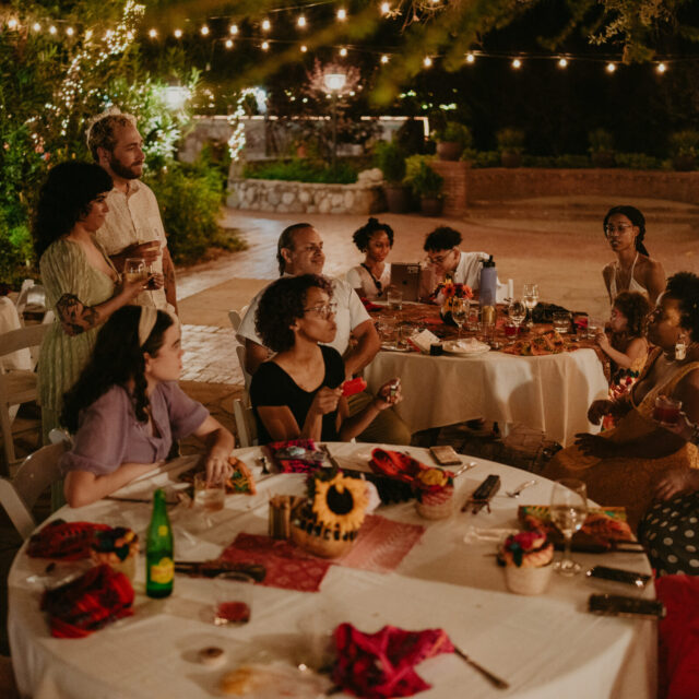 Photograph of guests at an event